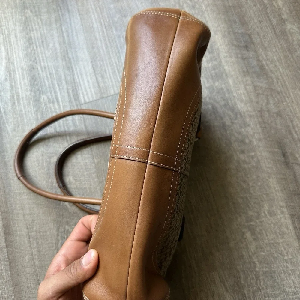 COACH Soho Signature‎ Hobo Shoulder Bag 6821 Tan Y2K Vintage